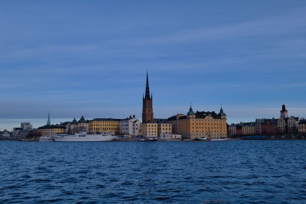 Stockholm skyline and historic buildings on the water