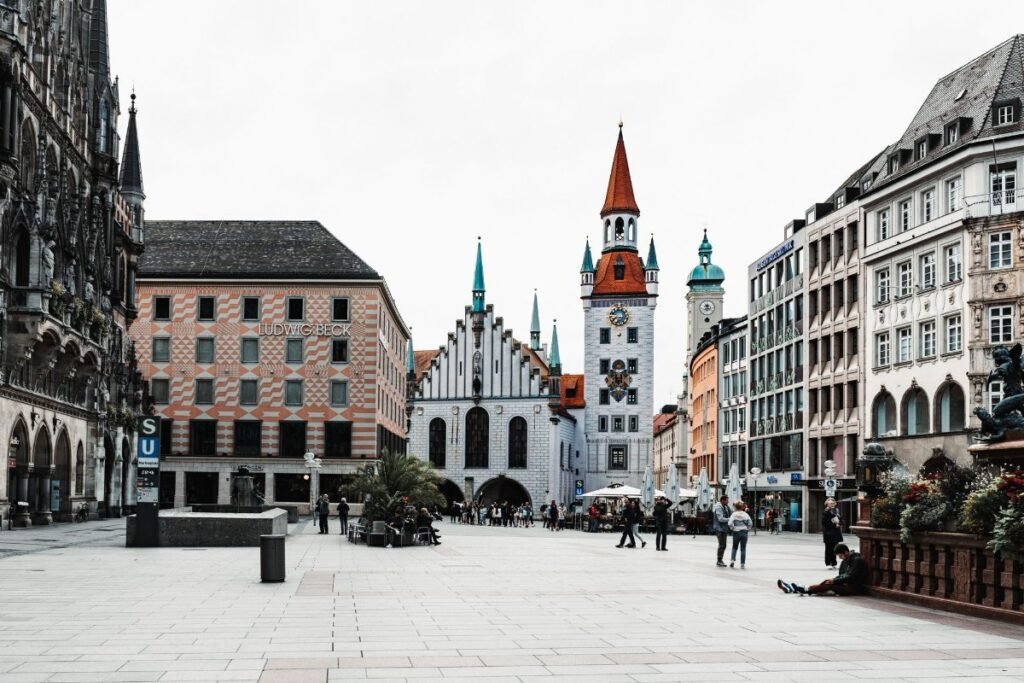 Town square in Munich, Germany